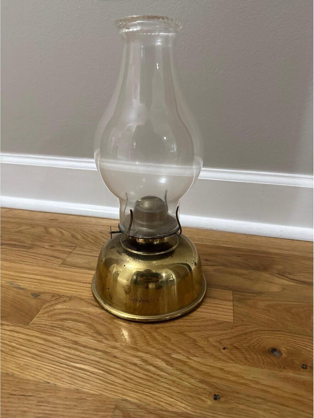 Vintage Eagle Brass Oil Lamp
